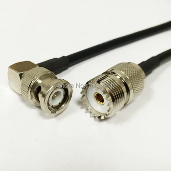 Новый UHF женский переключатель SO239 BNC штекер прямоугольный преобразователь RG58 кабельный адаптер Оптом Быстрая доставка 50 см/100 см оптом