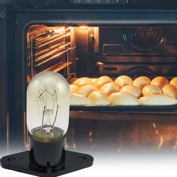 20 Вт, Лампа для духовки, Высокотемпературная микроволновая лампа, 500 Градусов, Паровые лампочки 220 В-240 В
