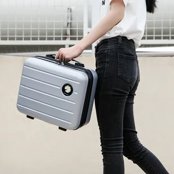 Корейская версия 15-дюймового чемодана дорожный интернатный кейс для хранения косметики сумка для мытья маленький чемодан косметичка большой емкости