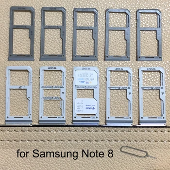 Для Samsung Galaxy Note 8 N950 N950F N950FD N950U N950W Оригинальный Корпус телефона Новый Адаптер для SIM-карты Держатель Лотка для карт Micro SD