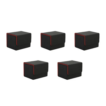 5X Коробка для карт с боковой загрузкой, чехол для колоды карт Mtg Yugioh, держатель для карт 100 +, черный, Красный