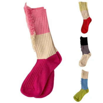 Рваные носки для женщин и мужчин в стиле Харадзюку с потрепанными дырками, носки-попрошайки с кисточками