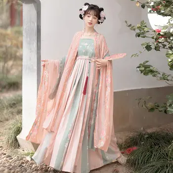 Женское платье Hanfu, традиционная китайская одежда, Винтажная Древняя народная Танцевальная одежда, Восточный костюм Сказочной принцессы для Косплея