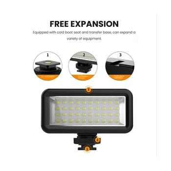 Экшн-камера Дайвинг Заполняющий светильник для Gopro10 Mini LED Водонепроницаемый видеоблог для фотосъемки