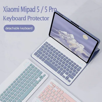 Магнитный беспроводной чехол для клавиатуры Bluetooth для Xiaomi Pad 5 Pro, Xiaomi Pad 6 Pro, RedMi Pad 10.6 с крышкой корпуса клавиатуры