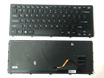Американская клавиатура для ноутбука Sony Vaio SVF14N SVF14N1J2R SVF14N1L2R SVF14N1N2E с рамкой с подсветкой Американская Раскладка