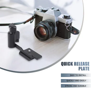 Пластина L-образного кронштейна камеры для камеры Canon EOS M100 M200 Быстроразъемная пластина для вертикальной съемки, держатель рукоятки, доска черного цвета