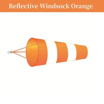 Светоотражающий ветрозащитный фонарь Оранжевый + белый Ветрозащитный фонарь в аэропорту Предупреждающие знаки о направлении ветра, флюгер Водонепроницаемый 250D