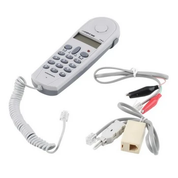 Телефонный Тестер для стыковой проверки телефона lineman tool Набор сетевых кабелей Устройство C019 Проверка неисправности телефонной линии Серый белый