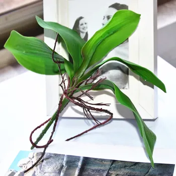 27 см 5 шт. Искусственные растения из Искусственной кожи с Широким Листом орхидеи, Цветочная композиция 