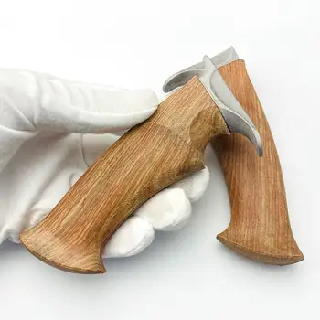 Прямая рукоятка для ножа Материал из алюминиевого сплава, полуфабрикат из дамасской стали С аксессуарами для самостоятельного изготовления, Материал рукоятки ножа H A9Y4