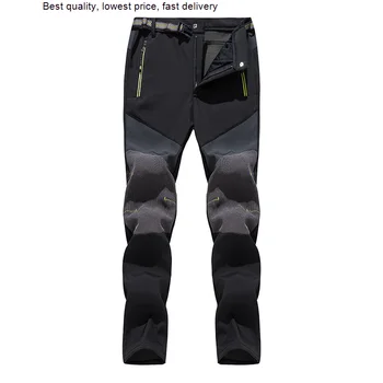 Новые мужские зимние походные мужские Теплые флисовые непромокаемые ветрозащитные брюки, Походные лыжные брюки PM44
