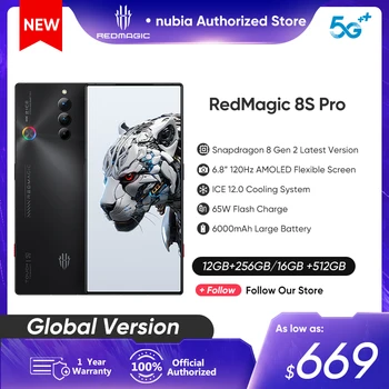 Nubia RedMagic 8s Pro 5G Глобальная версия 6,8 