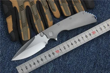 Высокая Твердость DOC Складной Открытый Карманный Нож D2 Лезвие Титановая Ручка Охота Кемпинг Выживание Тактические Универсальные Ножи EDC Инструменты