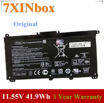 7XINbox 11,55 V 41.9Wh 3470mAh Оригинальный Аккумулятор для ноутбука TF03XL HSTNN-LB7J HSTNN-LB7X HP Pavilion 15-CD 920046-421 920070-855
