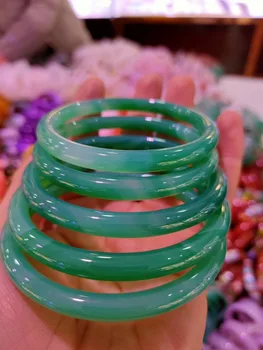 натуральный кафф с зеленым халцедоном, круглый, красивый, милый женский браслет-оберег, изумрудные браслеты ручной работы, подарок для леди на вечеринку