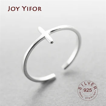 Серебряное кольцо 925 пробы, простое стильное женское кольцо, открывающее серебряный крест, хвостовое кольцо, гипоаллергенный новый дизайн, серебро 925 пробы, изысканные ювелирные изделия, подарок