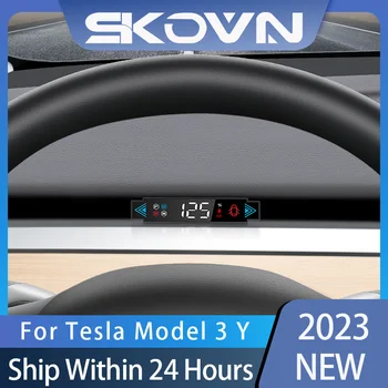 Для Tesla Модель 3 Модель Y 2019-2022 Таблица скрытых воздушных кодов Оригинальная синхронизация данных автомобиля HUD Скорость Мощность сигнала поворота