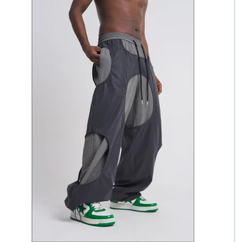 Летняя новинка 2023 года, Унисекс, оригинальные персонализированные повседневные брюки из перфорированной двухслойной светоотражающей ткани
