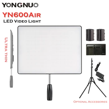 YONGNUO YN600Air Ультратонкий светодиодный Светильник Для Видеосъемки 3200-5500K, Освещение для Фотостудии, Заполняющая Лампа Для Макияжа, Видеоблог, Камера TikTok, DV