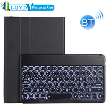 Для Lenovo xiaoxin Pad Pro 11,5 дюймов 2021 TB-J716F/2020 TB-J706F Съемная Круглая клавиатура Bluetooth + чехол из искусственной кожи