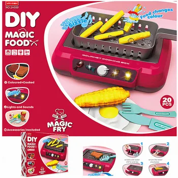 Детская звуковая и световая имитация, индукционная плита, меняющая цвет пищи, набор кухонной посуды для приготовления пищи, печь для выпечки, игрушки
