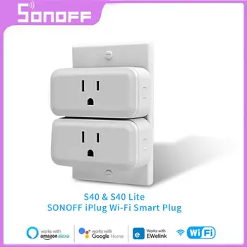 SONOFF S40/S40 Lite WiFi Smart 15A Штекер Типа B МИНИ-розетки Wi-Fi Bluetooth Сопряжение Работает С Alexa Google Home SONOFF R5