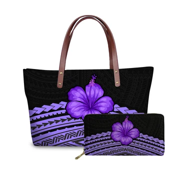 HYCOOL Мода 2 шт. Полинезийский Женский набор Сумок Высококачественный Бархатный Материал Женская сумка Для Покупок На Заказ Женская сумка для сообщений на молнии