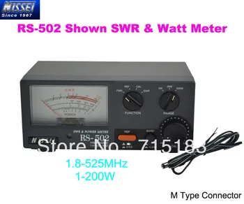 Новый оригинальный NISSEI RS-502 показан 1,8-525 МГц 200 Вт КСВ и ваттметр (разъем типа M)