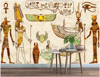 фотообои 3D на заказ, Ностальгический винтажный египетский идол, домашний декор в гостиной, обои для стен в рулонах
