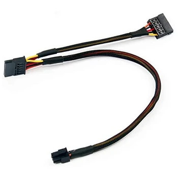 Маленький кабель питания 6P к разветвителю 15P SATA для DELL Vostro 3650 3653 3655, настольный компьютер, жесткий диск SSD, кабель питания