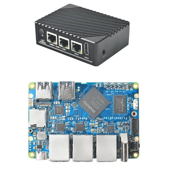 Для маршрутизатора Nanopi R5S 4G + 16G Плата RK3568 Плата Openwrt HDMI-Совместимый 2,0 2,5 G Гигабитный Сетевой Порт Мини-Маршрутизатор