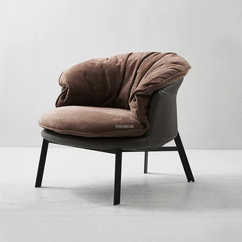 Итальянские простые Тканевые стулья для гостиной, Современный односпальный диван, Роскошное креативное Дизайнерское кресло для гостиной, Мебель для дома