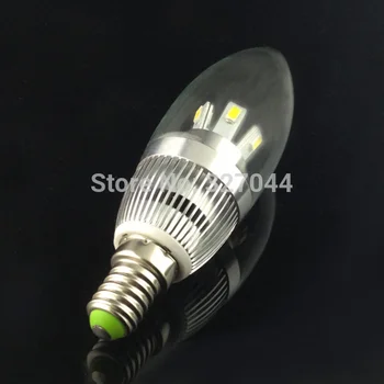 50шт E14 E12 7 Вт Светодиодная Стеклянная Свеча, Светодиодная лампа, светодиодный Точечный Светильник